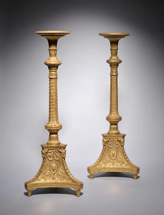Paire de torchères en bois doré, Thomas Chippendale, 1773