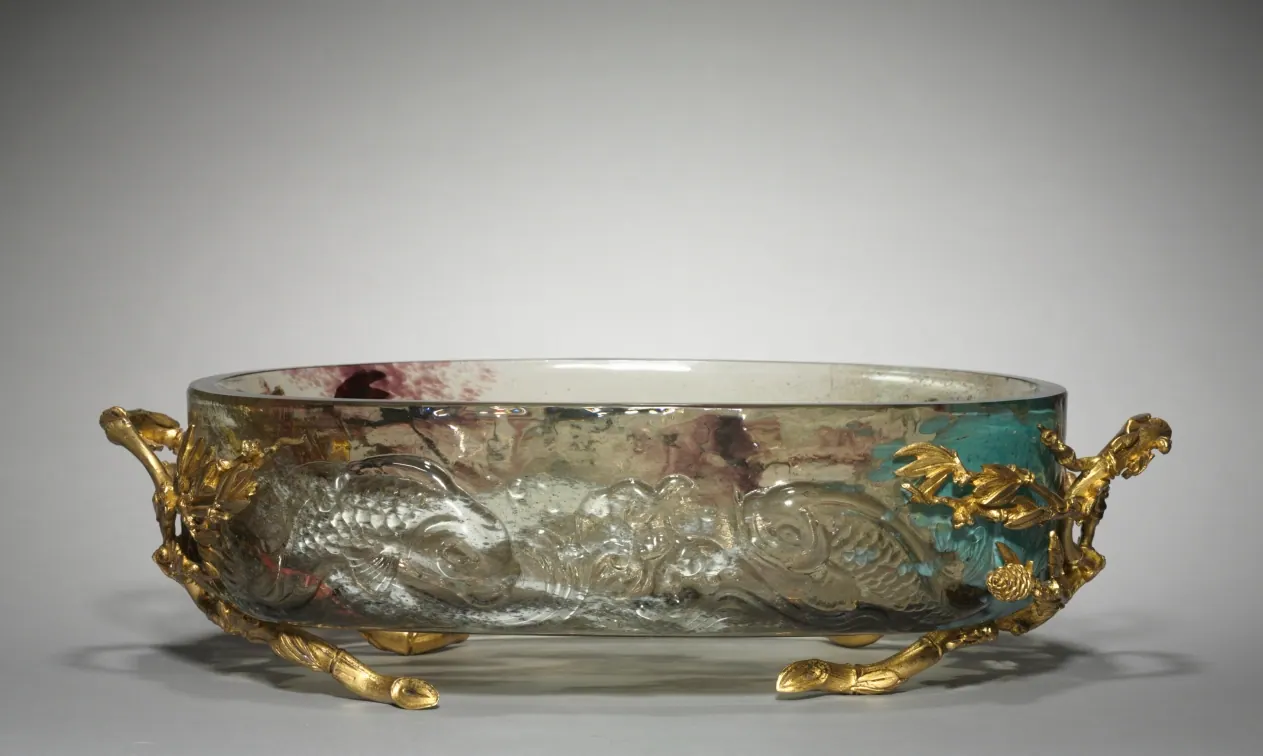 Surtout de table en verre, Eugène Rousseau, Paris, vers 1880