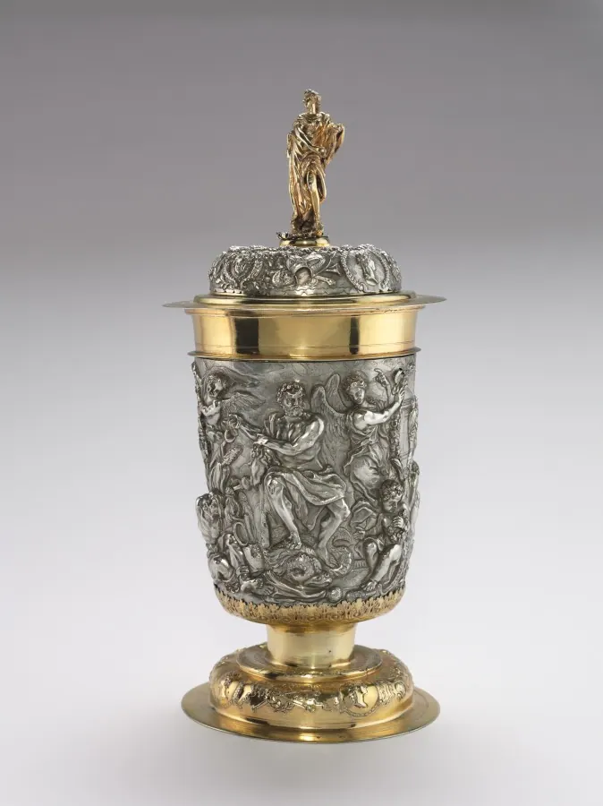 Coupe couverte en argent et vermeil de Johann Andreas Thelot, Augsbourg, 1688