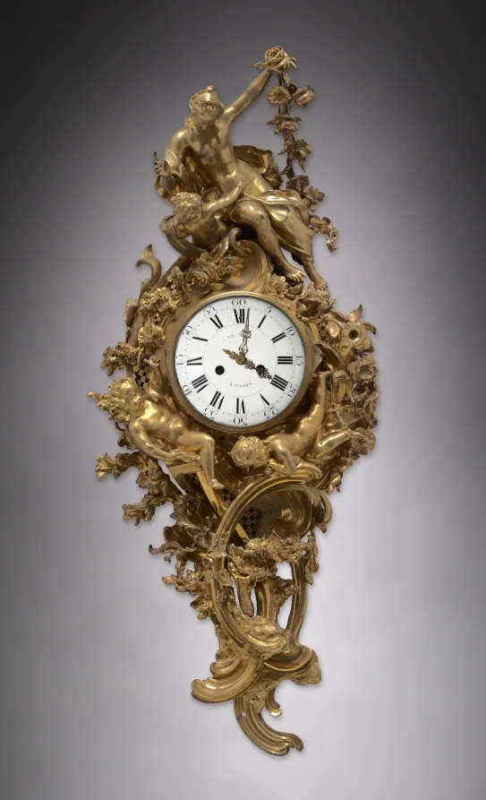 Cartel d'applique en bronze doré, France, vers 1750-1760